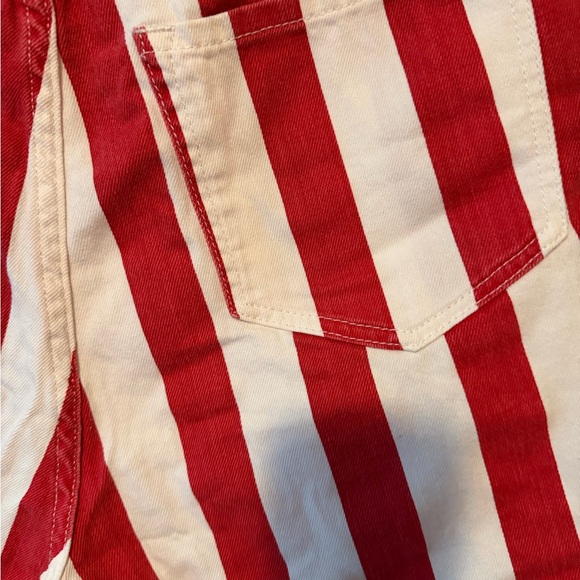 BDG Red and White Striped Women's Bermudas - Picture 4 of 4